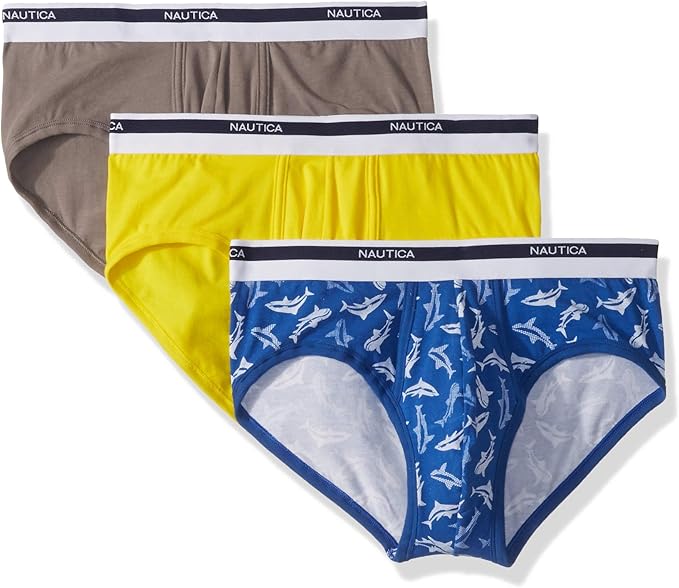 Nautica Men's Classic Underwear Cotton Stretch BriefMulti Pack