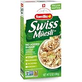 Familia Swiss Muesli Cereal, 0g Added Sugar, Energy-Packed Cereal with Raisins, Hazelnuts and Almonds, 12 Ounce Box (Pack of 1)