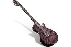 AKLOT 24-Fret Electric Guitar Kit – Single Cut (LP Style), Modern Playability with Coil-Split Humbucker Pickups, Essential Accessories Included, Violet Venom