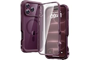 Diaclara Magnetic & Screen Protector for iPhone 18 Pro Max Case Burgundy | Fit for MagSafe, Built‑in Anti‑Scratch Touch‑Sensi