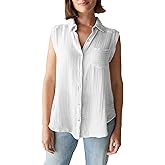 Michael Stars Women's Monique Button Down Tank