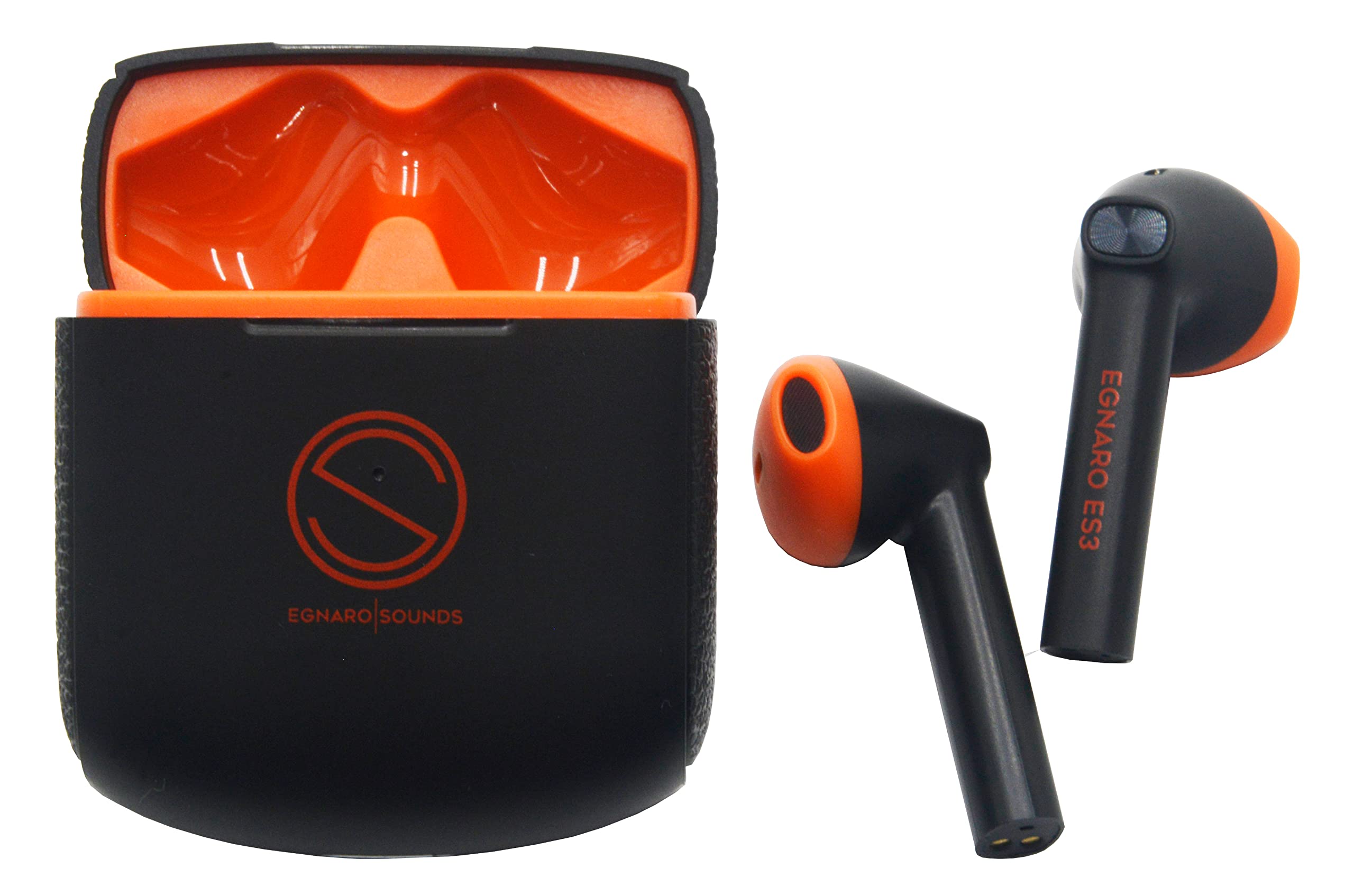 EGNARO ES3 True Wireless Stereo Earbuds, Bluetooth 5.1 Earphones, Touch Controls with Microphone, color black