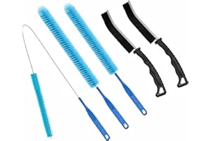 JUNTIANZE 5 Pcs Dryer Vent Cleaner kit,Refrigerator Coil Cleaning Brush,Home Improvement Essential Cleaning Tools, for Kitchen Sinks, drains, Shower and Bathtub Clogs
