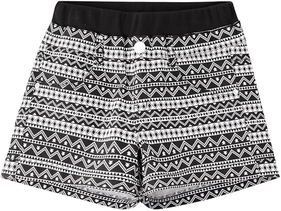 Amazon 子供 女の子 ガールズ ショートパンツ ミニ丈 ゴムウエスト ストレッチ 動きやすい おしゃれ かわいい 花柄 チェック ストライプ 670 40 キッズ ブラック 100cm パンツ 通販