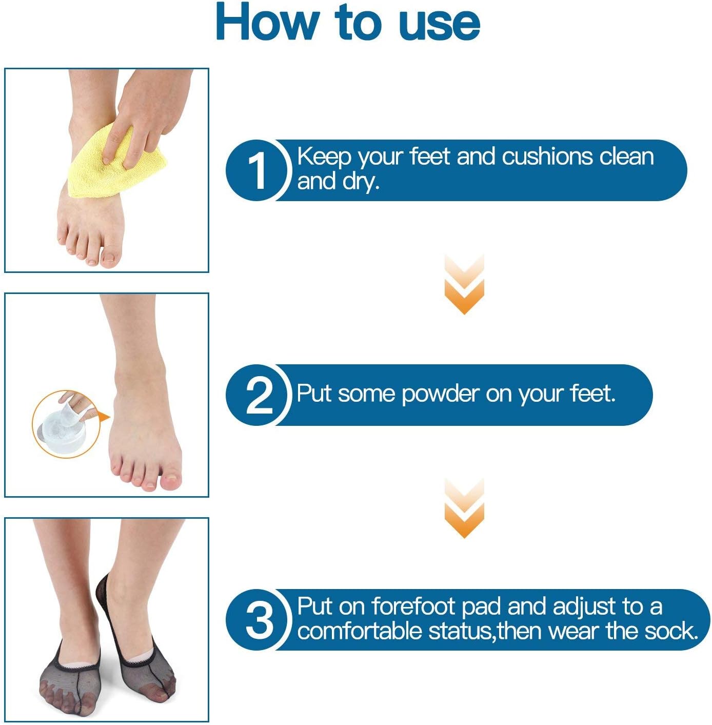 2 Pairs Gel Toe Separators Metatarsal Pads, Gel Toe Straightener for ...
