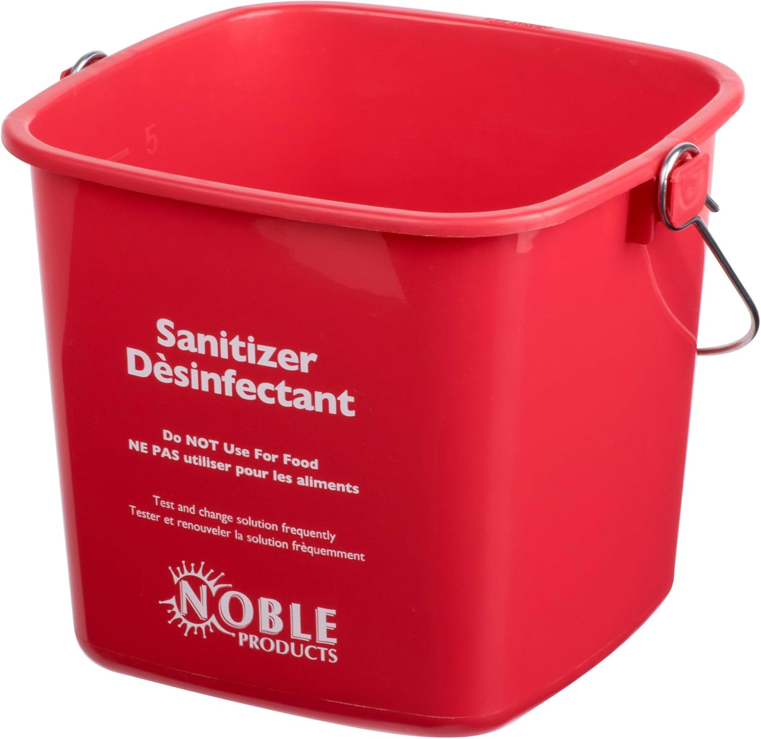 Red Sanitizing Bucket - 6 Quart Cleaning Pail