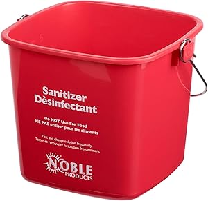 Red Sanitizing Bucket - 6 Quart Cleaning Pail