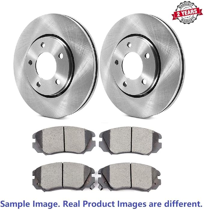 Front Disc Brake Rotors and Ceramic Brake Pads for 2013 Hyundai Santa