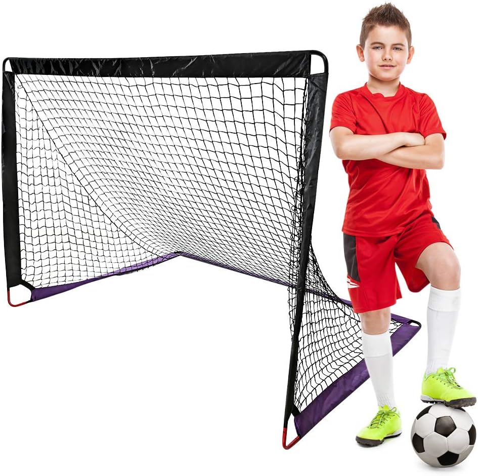 Openuye Soccer Goals, 5.2ftx3.9ft Training Soccer Goal for Kids Teens Adults Punting and Kicking Practice, with Easy Portable Fold-Up Goal and Net : Sports & Outdoors