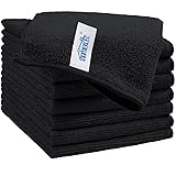 HOMEXCEL Black Microfiber Cleaning Cloth, 8 Pack