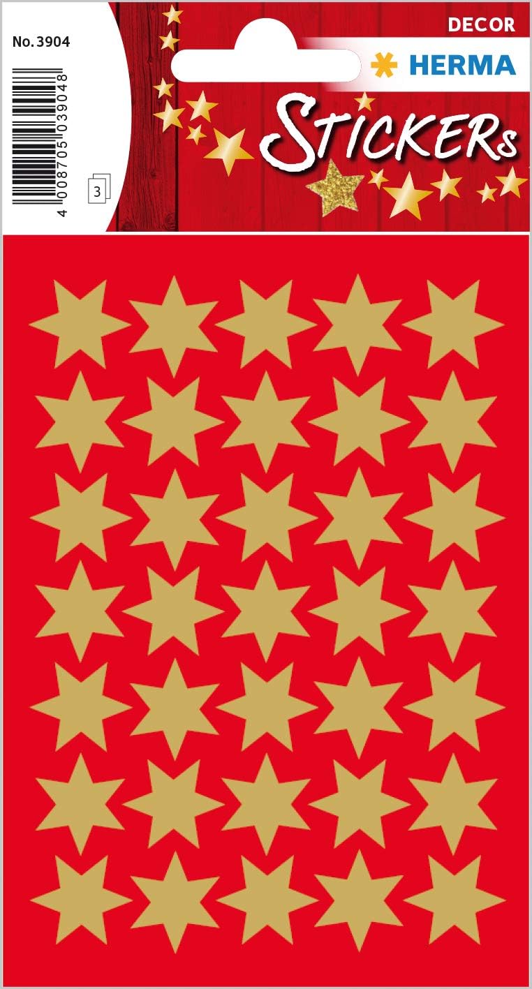 HERMA 423 Christmas Gold Star Stickers for Card Making Crafts, Envelopes and Xmas Decorations - Image 3