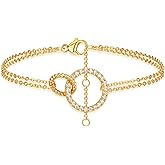 LOYATA Gold Bracelet Gold 14K Gold Filled Dainty Chain Simple Jewelry Gift for Women