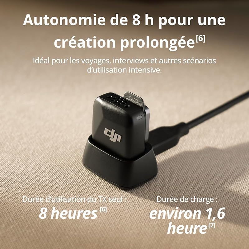 Émetteur Mic Mini (Noir Absolu), Ultra-léger, Audio de Haute qualité