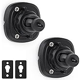 Mippko 2 Pack Speaker Wall Mount Holder for 1/4"-20 Threaded Keyhole,2 Pack Adaptors Compatible with Non 1/4"-20 Threaded Screw Holes,360&deg;Rotation Adjustment Aluminum Alloy Mount,Black
