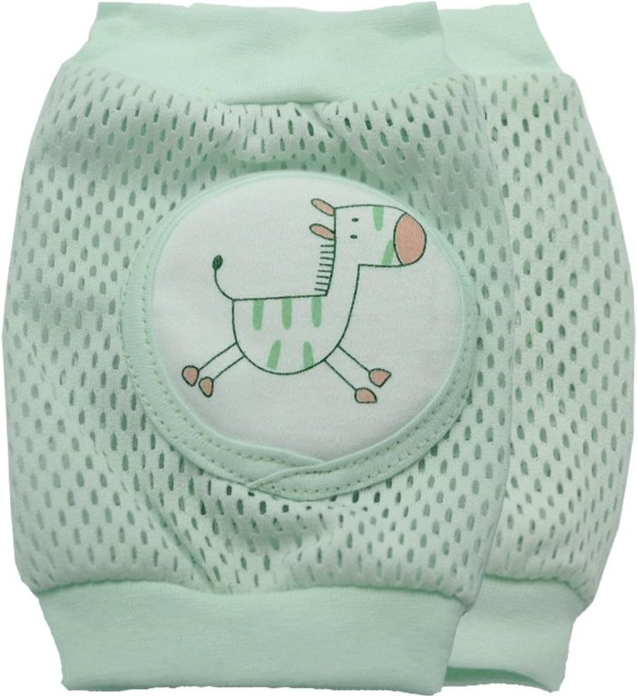 New Kid Baby Mesh Crawling Knee Pads Toddler Elbow Pads Summer Style 805682 Zebra (Green)