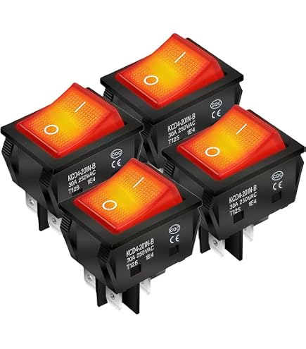 15A Circuit Thermal Breaker – AC 125/250V Reset Overcurrent Overload Protector, Push-Button Reset