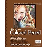 Strathmore 477-9 Colored Pencil PAD 9X12 30SHT 400 Series, 9"x12", White, 30 Sheets