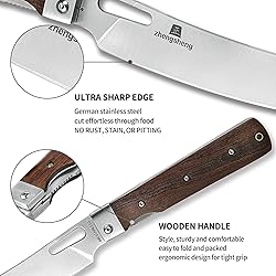 ZhengSheng Folding Chef Knife with Nylon Pouch