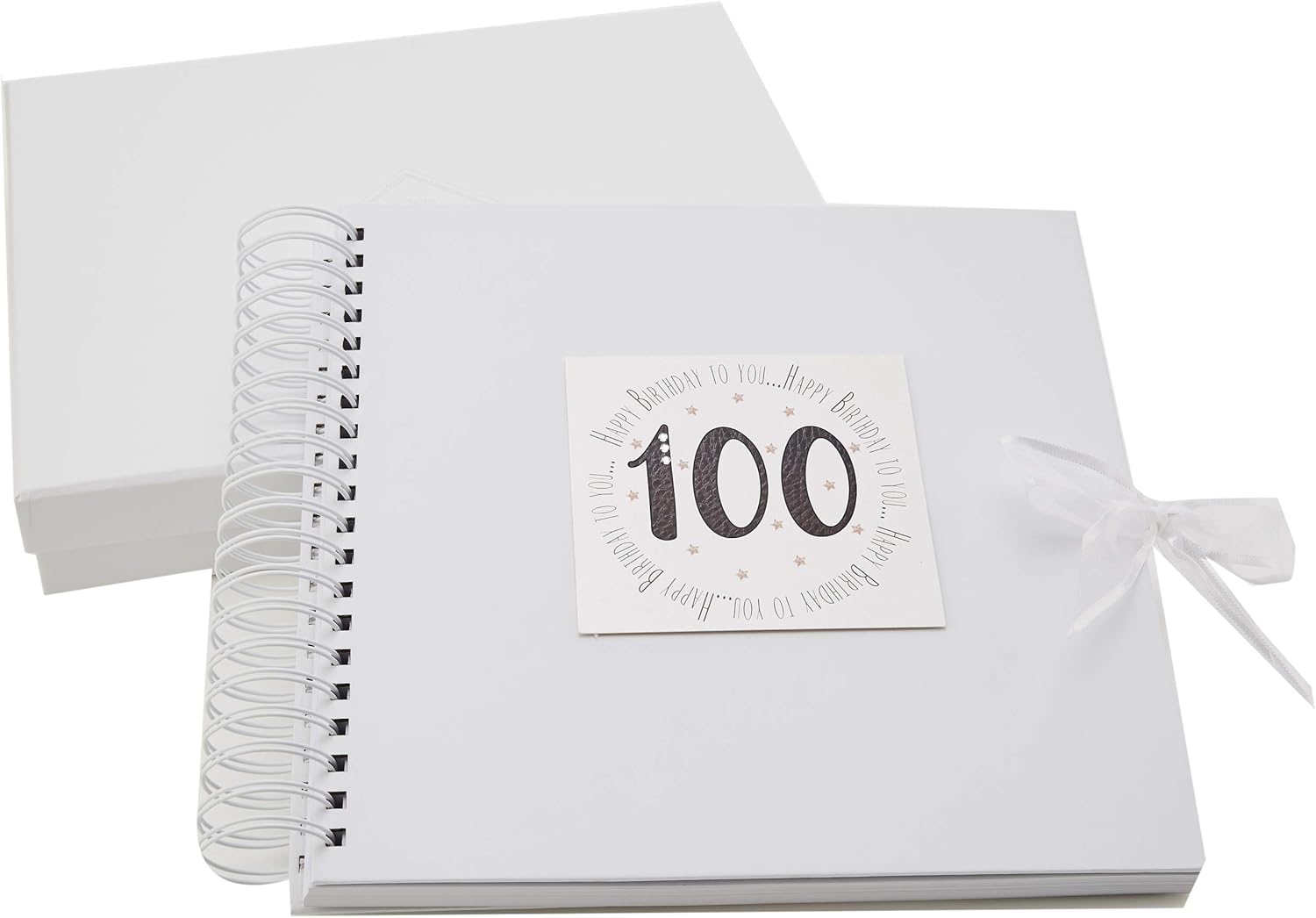 White Cotton Cards ‘Happy Birthday to You, 100' Card & Memory Book (MTGA100C)