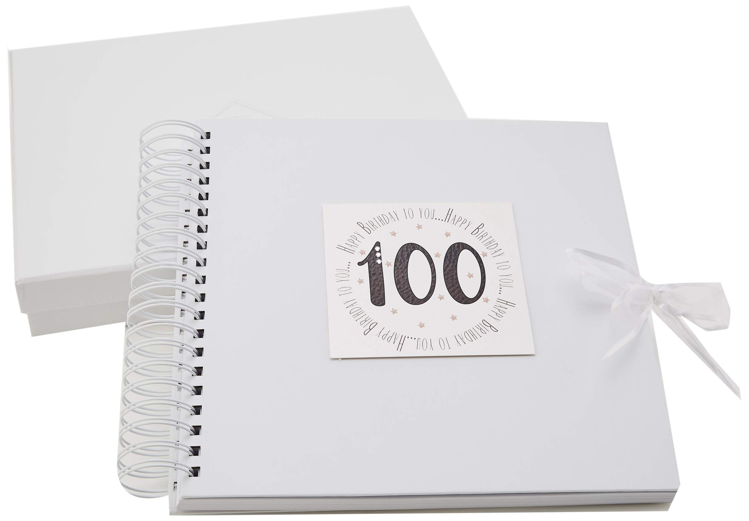 White Cotton Cards ‘Happy Birthday to You, 100' Card & Memory Book (MTGA100C)