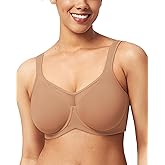 HSIA Minimizer Bras for Women Plus Size, Full Coverage Coolcomfort T Shirt Unlined Bra with Underwire for Heavy Breast, Warm Taupe 42H