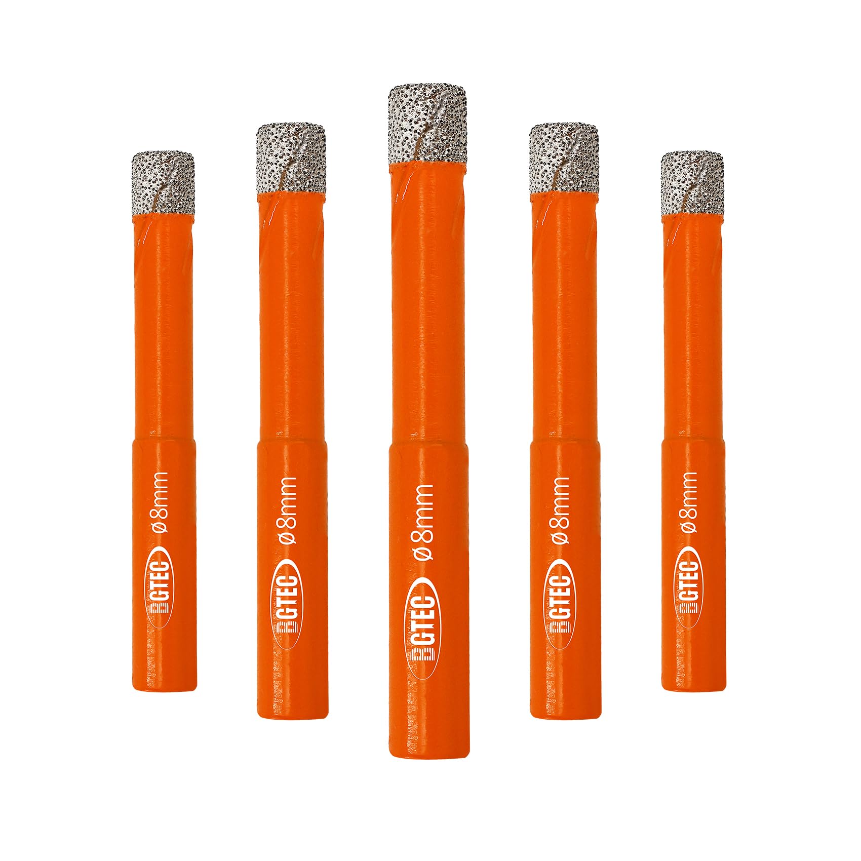 Dry Diamond Drill Bit Set,BGTEC 8mm Hole Saw for Granite,Marble,Masonry, Concrete, Tile/Ceramic, Glass, Hard plastic,5pcs Vacuum Brazed Diamond Core Drill Bit Kit — image 1