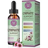 OUROZO Lymphatic Drainage Drops for Lymph System Detox Cleanse, Lymphedema Support Supplement Formula Echinacea, Burdock Root, Calendula Flower, Use with Lymph Massage Tool. 2oz