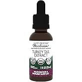 Host Defense Turkey Tail Extract - Digestive Health & Immune Response Support Supplement - Mushroom Supplement for Gastrointestinal & Gut Microbiome Support - 1 fl oz (30 Servings)*