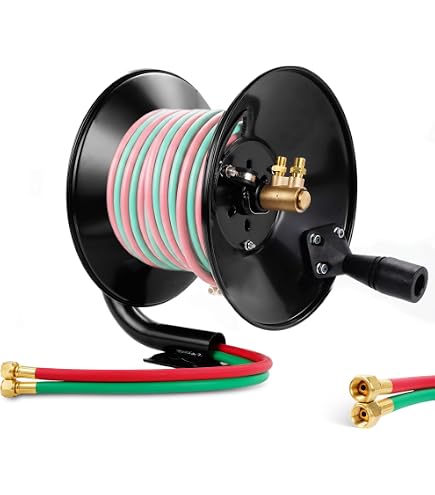 Reelcraft TW86050 OLPT Spring Retractable Gas Welding Hose Reel, 3