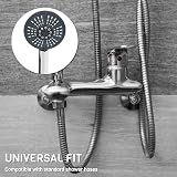 Invero Handheld Shower Head Replacement Chrome 15cm 5 Spray Settings Easy Adjust view 3