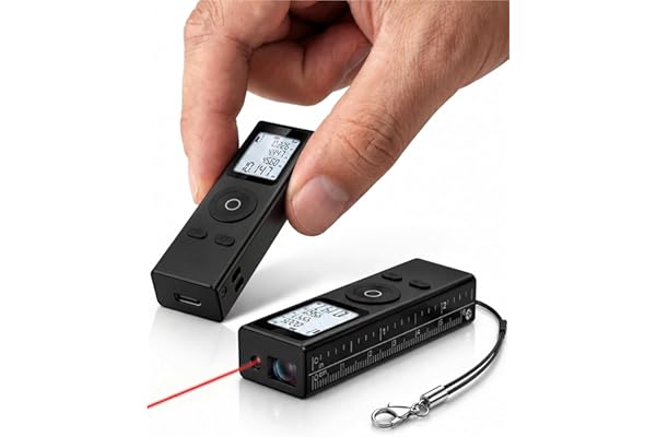 Cooper Ray, Mini Laser Measure, 68mm/28g Pocket Size Keychain Laser Measurement Tool, Great Gift, ±2mm Accuracy, 30m/100ft Di