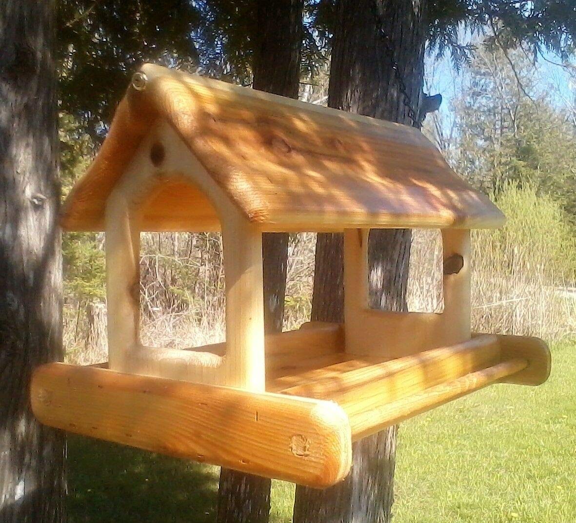 Amazon Com Very Large Hanging Cedar Wood Fly Through Platform