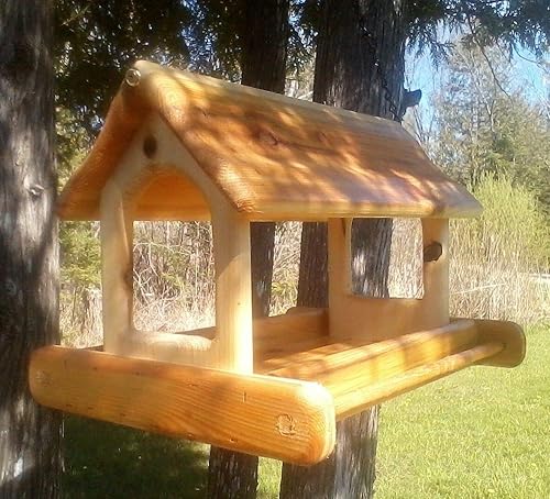Amazon Com Very Large Hanging Cedar Wood Fly Through Platform