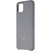 Google Pixel 4 Polycarbonate Case - Sorta Smokey Gray, Polka Dots Fabric, Wireless Charging Compatible (GA01281)