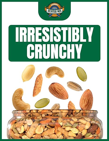 SOUTHERN STYLE NUTS GOURMET HUNTER MIX, 23 OUNCES, SESAME STICKS, PEANUTS, SUNFLOWER KERNELS, ALMONDS, CASHEWS, AND PEPITAS