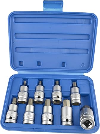 1 2inch Moteur Cle Hexagonale Embout Cliquet Ensemble De Douilles 4mm 17mm 9 Pieces Allen Hexagonale Alan Te739 Amazon Fr Bricolage