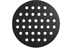SOLDBBQ 9" Round Bottom Fire Grate for Large Big Green Egg High Heat Charcoal Plate, Accessories for Primo Grill, Vision Grill Replacement Parts VGKSS-CC2 & Other Ceramic Kamado Cooker 18", Matte Cast Iron