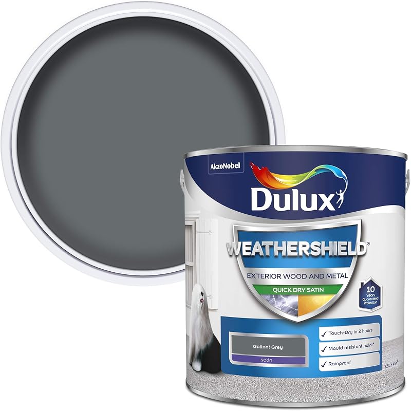 Dulux Weather Shield Quick Dry Satin Paint 2.5 L Gallant Grey