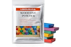 LIIZOUSUDA Wood Stain Powdered Solvent - Wood Dye - Indoor and Outdoor Furniture and More - Fast Drying - Wood Dye Powder - Wood Stain for Crafts - 5 Color Kit