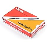 Pentel Sign Pen Fibre Tip Marker, Black Ink, Box of 12 - S520-A