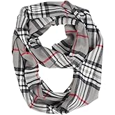 TZ Promise Unisex's Infinity Scarves Tartan Plaid & Checks Soft Long for Cold Weather Winter