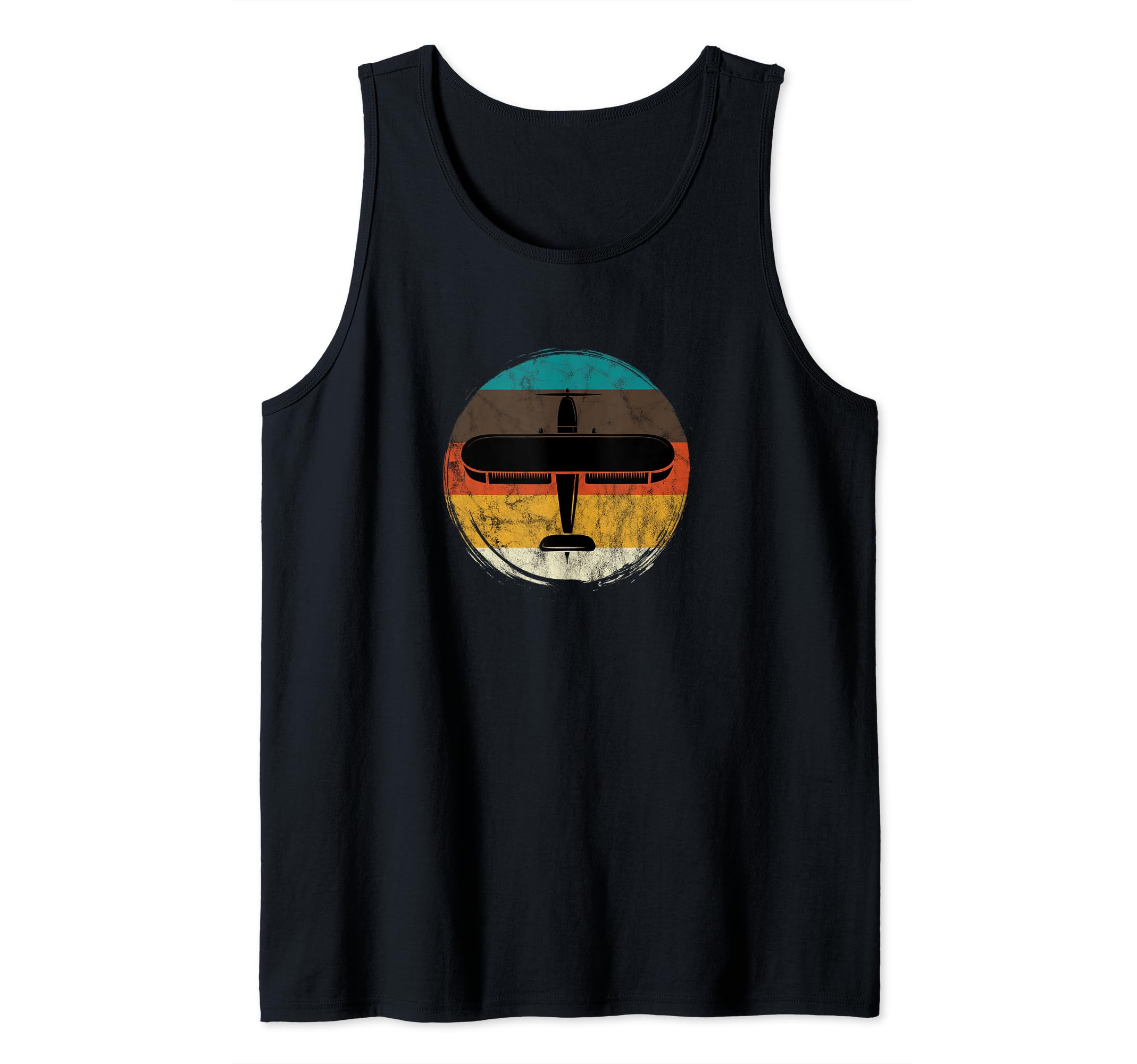 Retro Airplane Aviation Aviator Plane Airplane Aircraft Tank Top