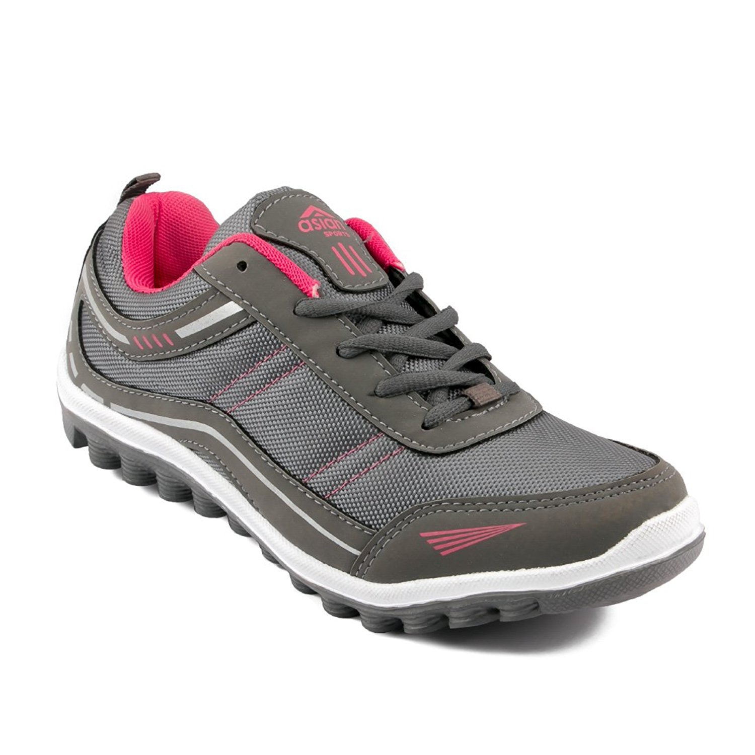 asian shoes butterfly-21 dark grey rani pink women sports shoes