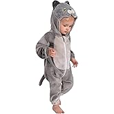OLAOLA Baby Animal Costume Onesie, Unisex Toddler Romper, Plush Dress Up Infant Outfits Halloween Cosplay Jumpsuit