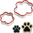 2Pcs Dog Paw Cookie Cutters, Dog Cookie Cutters, Dog Treats Cookie Cutter, Homemade Dog Biscuit Treats Cutters, Coated with S