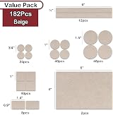 Yelanon Felt Furniture Pads 182 Pcs Self Adhesive Anti Scratch Floor Protectors view 2