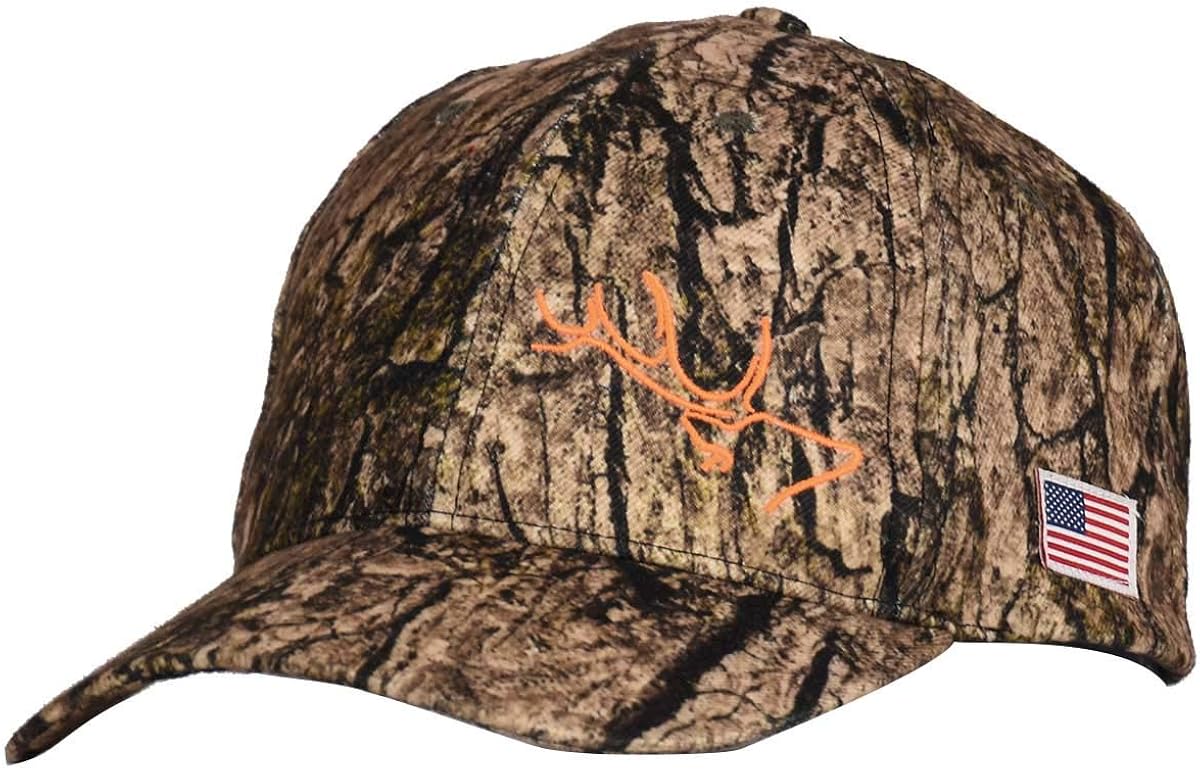 Realtree USA American Flag Patriotic Hunting Camo Trucker Hat Cap (RT Edge) High Crown Mesh Back Snapback Wicking Sweatband Bendable Visor Wear Flat...