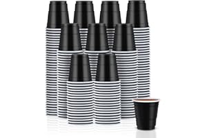 150PCS 2oz Plastic Shot Glasses, Black Disposable Shot Cups, Mini Plastic Cups for Tasting Serving Samples Whiskey Vodka, Sma