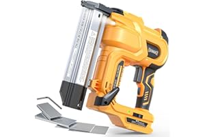 DIYtoolifz 18GA Cordless 2" Brad Nailer Compatible with DeWalt 20V (Tool Only), 2-in-1 Nail & Staple Gun, Tool-Free Jam, Adjustable Depth, 2 Modes with 400 Nails/Staples for Woodworking,Trim,Carpentry