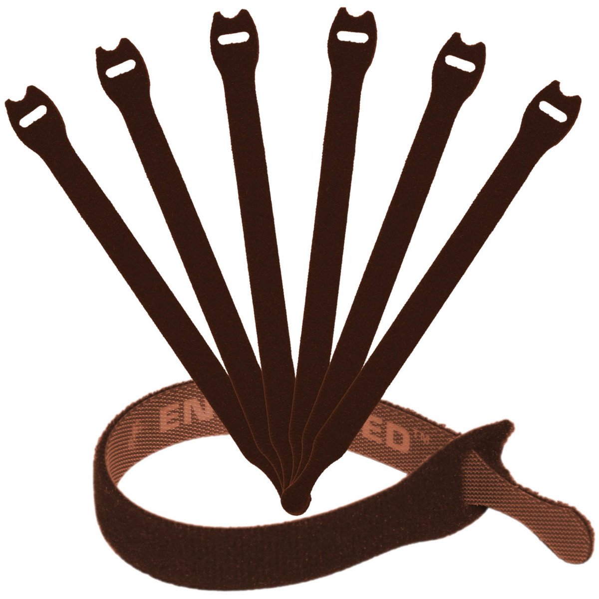 Reusable Cable Ties 1/2" x 8" (1.25cm x 20cm) - 30 Pack (Brown)